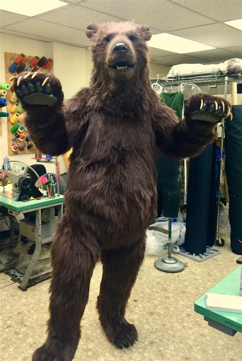 Grizzly bear mascot outfitting